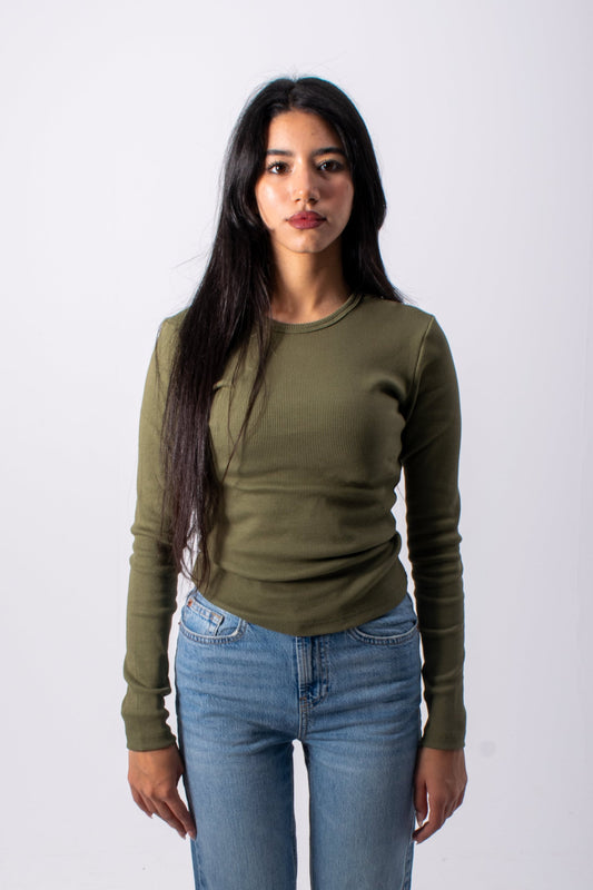 Olive Long Sleeved Tank Top