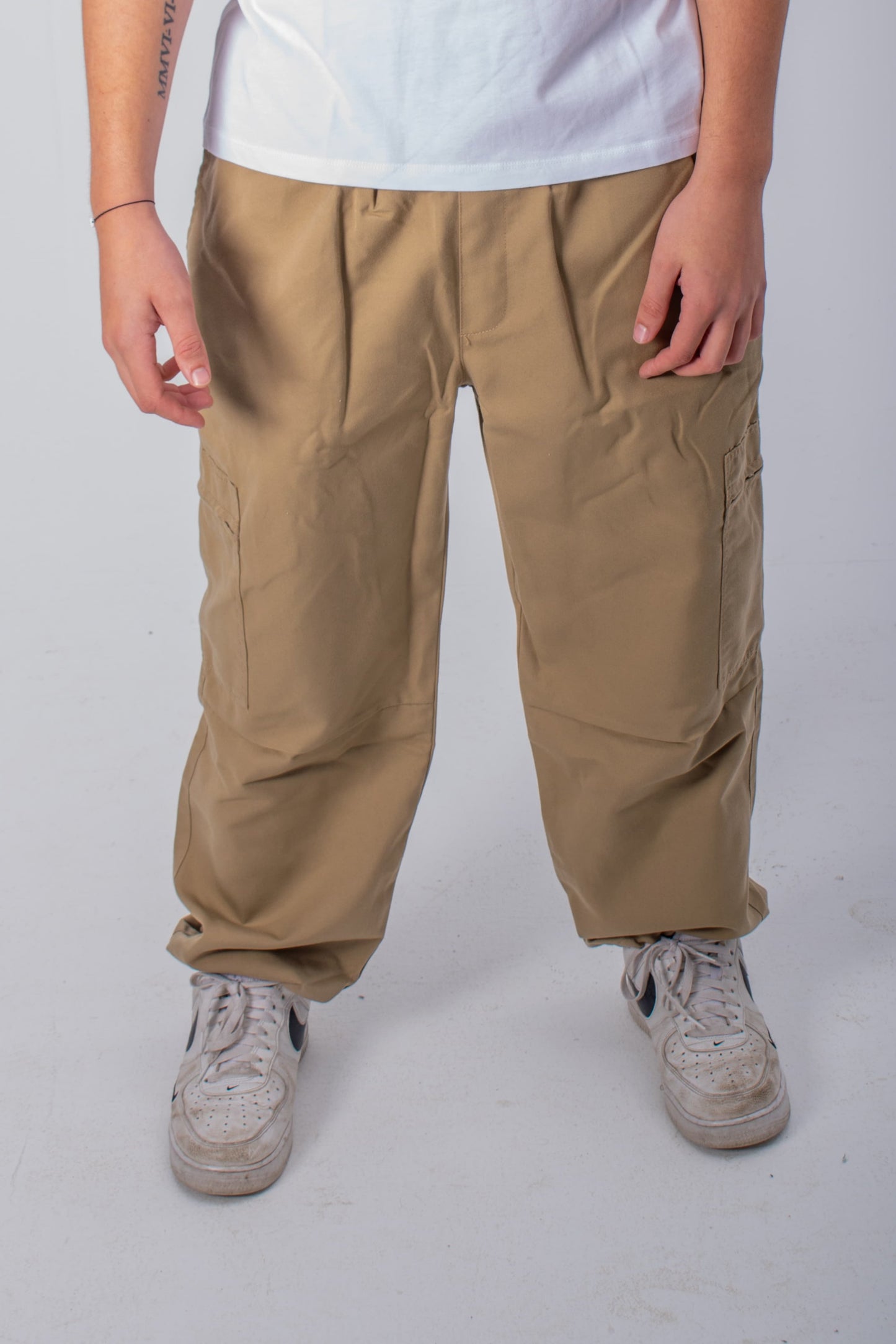 Beige Baggy Cargo