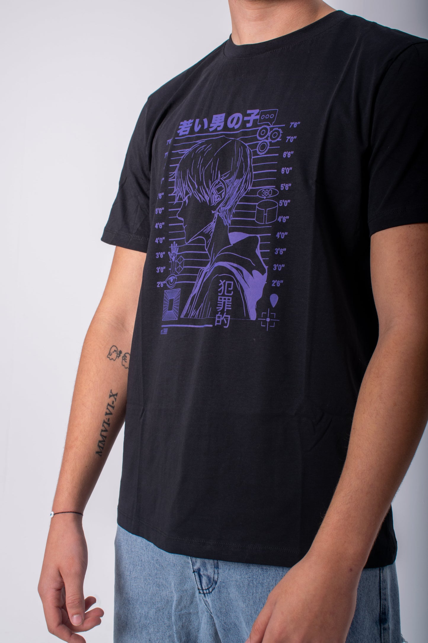 Purple Chinese Print Tee