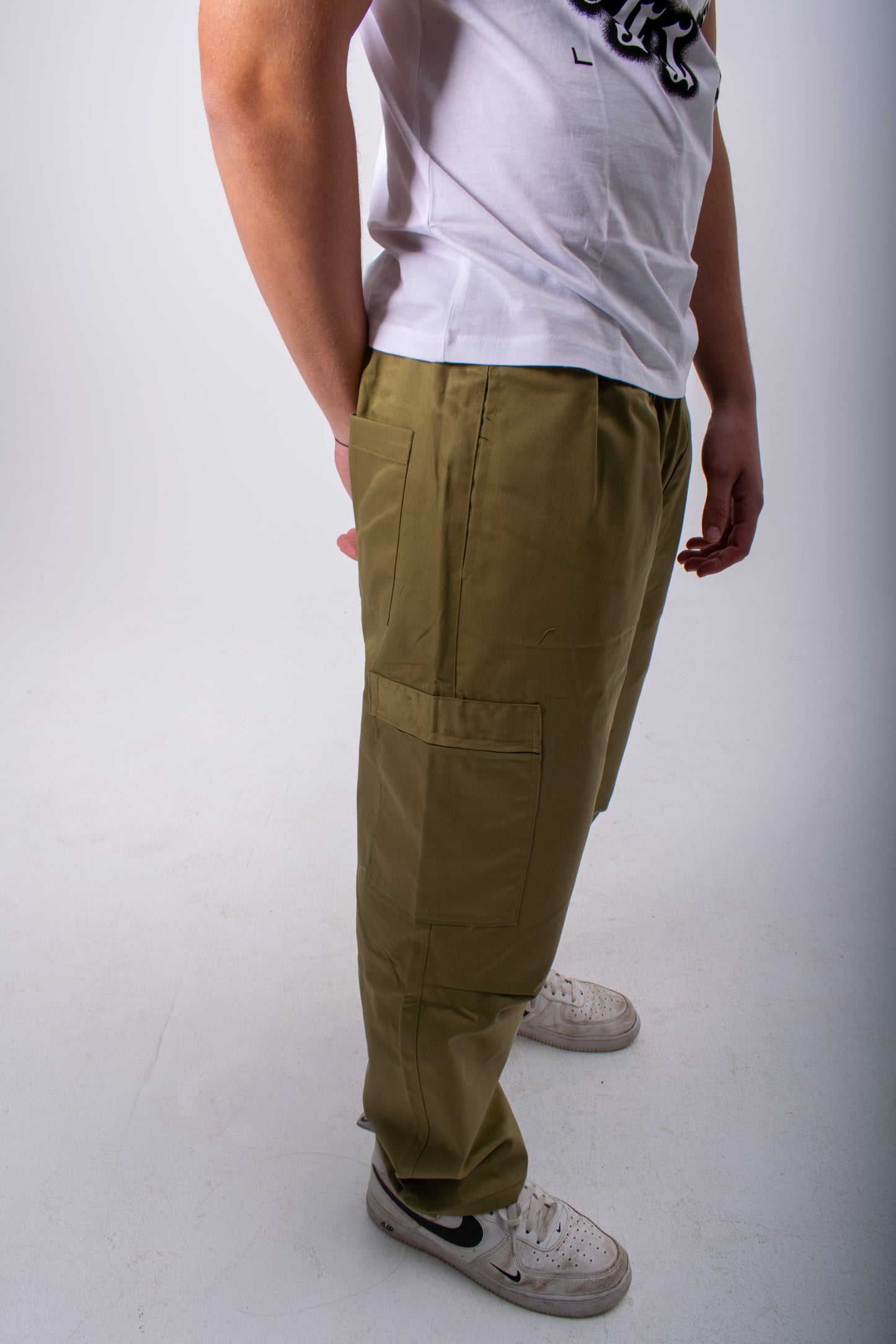 Olive Baggy Cargo